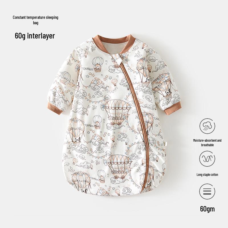 

Спальный мешок для младенцев с терморегуляцией - стеганая сезонная антиударная U-образная пижама с застежкой-молнией для новорожденных