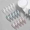 Aurora Nail Powder, Solid White, for Manicure, Gel Polish, Parfait Nail Parts, Glitter Gradient, Clear, Fashionable, Simple Design, Trendy for Home,