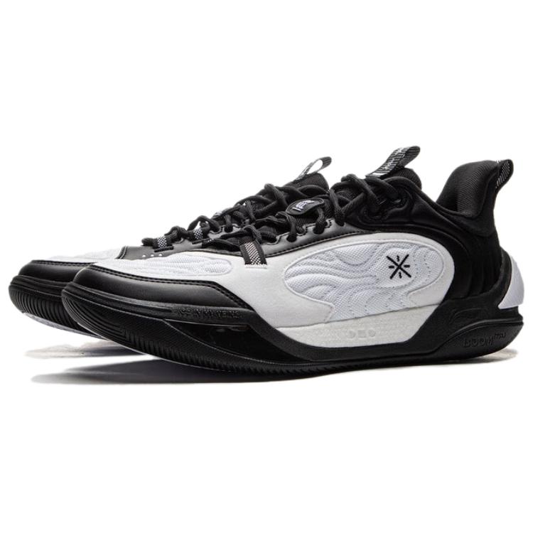 New LiNing Cushioning, Wear Resistant Low Top Basketball Shoes Men's White Black ABPV001-1