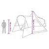 Teepee Tent for 8 Persons Gray and Orange 720 x 465 x 295 cm