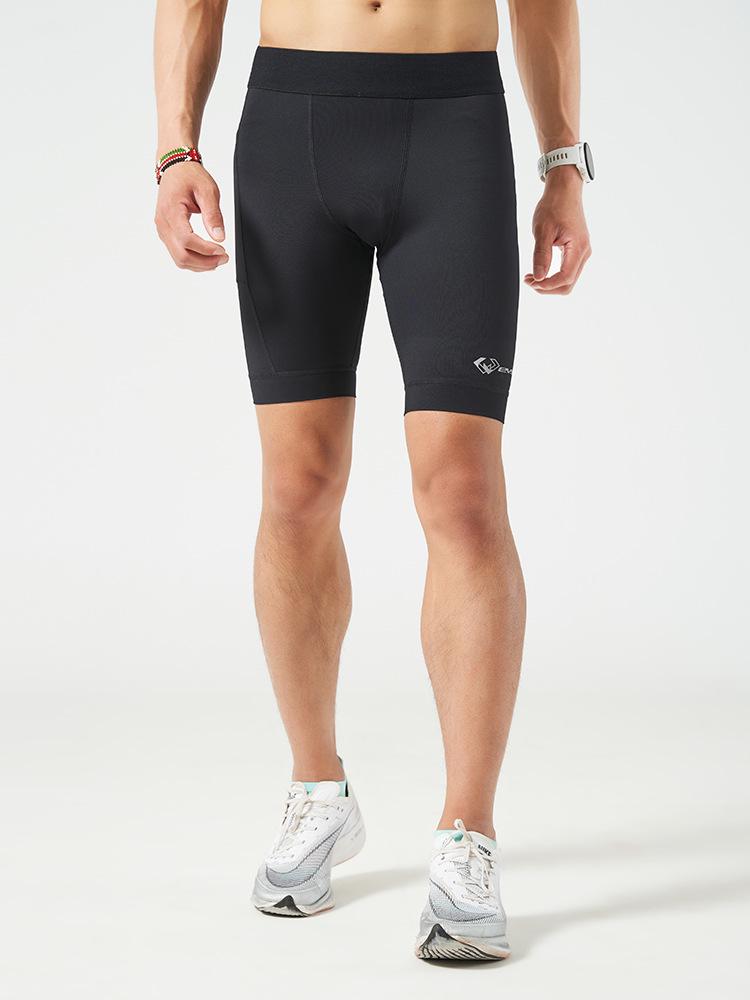 Heren Sneldrogende Compressie Hardloopbroek met Zakken - Strakke Pasvorm Anti-Blootstelling Fitness Basislaag