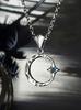 Sterlingworth Crescent Light Natural Stone Silver Pendant