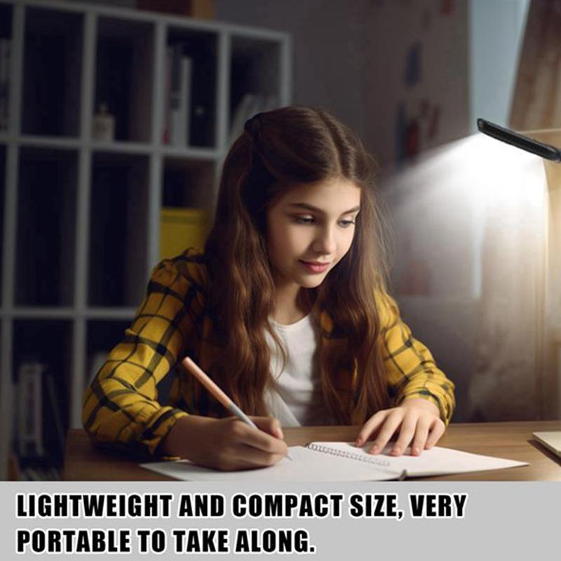 Portable LED Desk Lamp Ultra Light Foldable Eye Caring Soft Light for Travel Study Reading Working Use