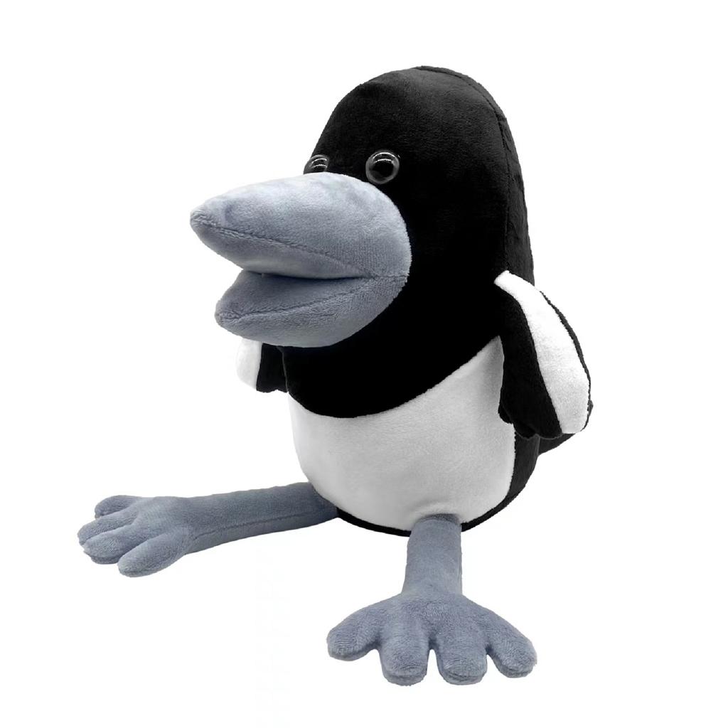 Juguete de Peluche Suave Urraca Juguete de Peluche Pájaro Marioneta de Mano Marioneta de Pájaro Juguetes Sensoriales de Pájaro Marioneta de Animal Regalo Especial Para Niños