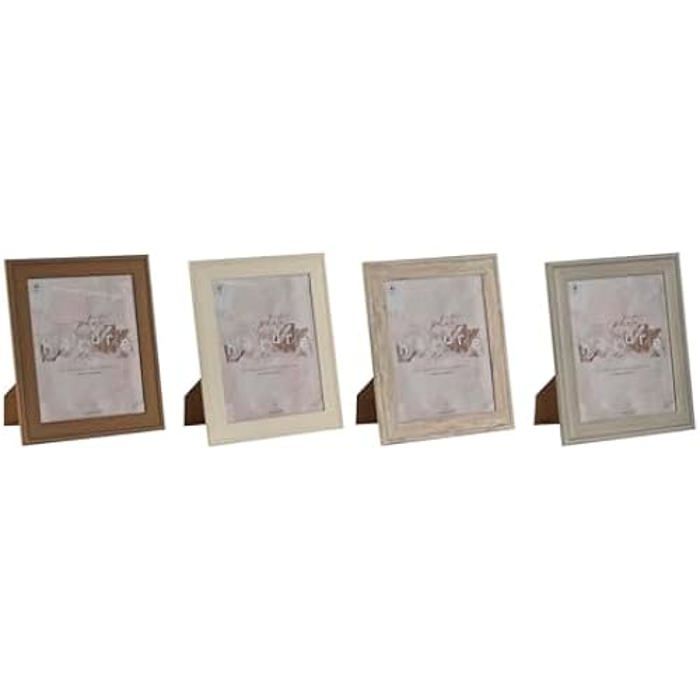 Cadre Photo - HOME ESPRIT - Marron Beige Crème - Verre - Polystyrène - 26,2 x 31,2 cm