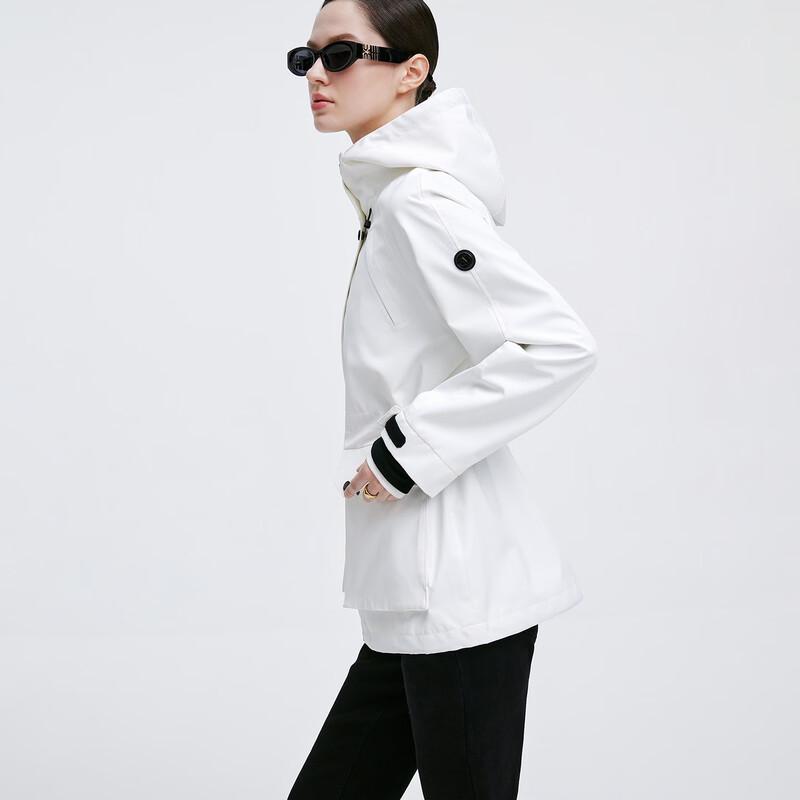 GIOVANNI VALENTINO Women's Hooded Mid-Length Windbreaker