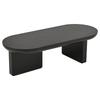 N625P300081S) 119.7*49.8*35.5 cm Black Modern Minimalist Coffee Table, Spray-Painted Living Room Table, Oval, MDF
