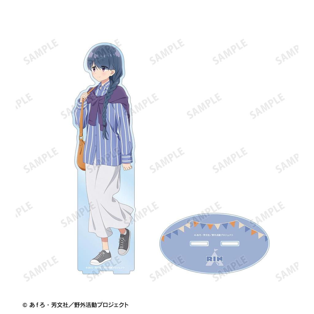 SAISON 3 Originalillustration Shima Rin Gehend Extra Großer Acryl-Ständer Yurucamp Version