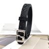 Bling Bling Sparkling Rhinestone Belt Versatile Luxury Brand Design S-shaped Buckle Belt Glitter Vintage PU Leather Belt