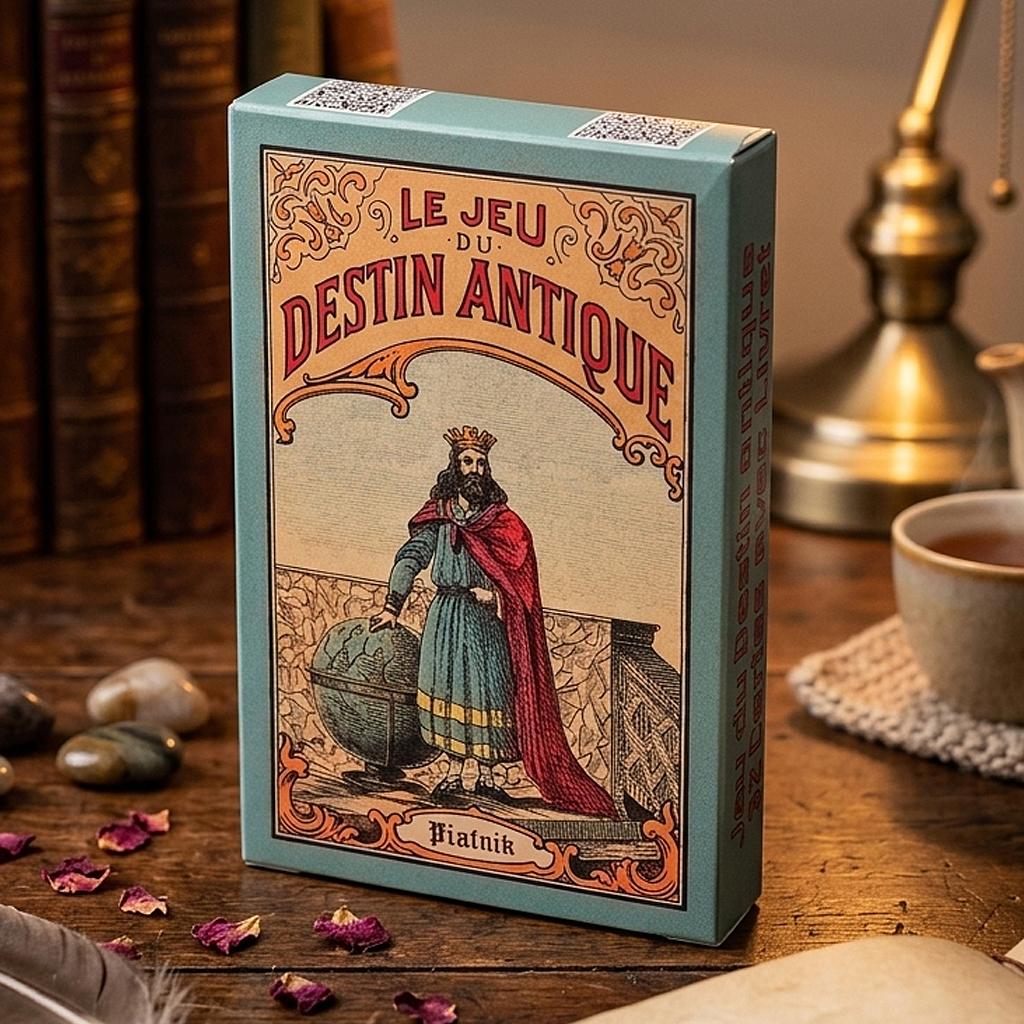 Cartas de Adivinhação do Destino Antigas Vintage 9*6cm, Baralho Oráculo de 32 Cartas Le Jeu Du Destin Antique, Cartas Tradicionais de Cartomancia