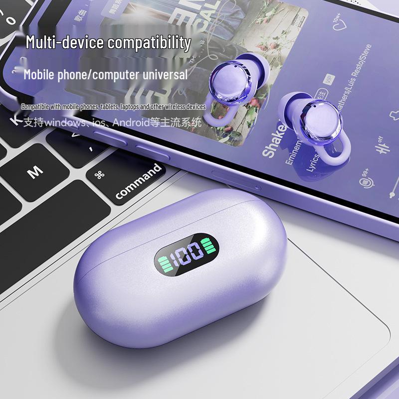 2025 Bluetooth Clip-on Sports Earphones: Noise Cancelling, Power Display, Long Battery Life, High Sound Quality