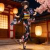 Black Yukata Girl Figure Ambiance Desktop Decoration Collectible Figurine Essential Gift Festivals Birthdays 1pc for and Articulated Detailed Movable