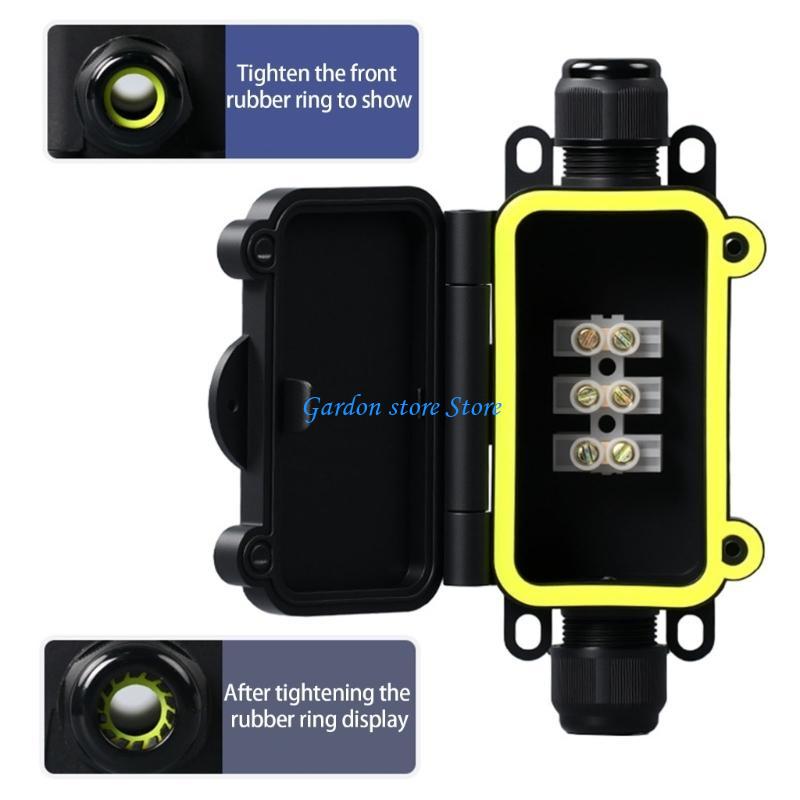 B0KB Portable Outdoor Junction Box with Waterproof Protective Accessory Convenient for 8 12mm Electrical Projects Supplies
