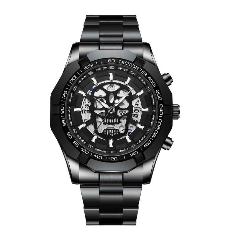 

Top Brand New Business Watch Fashion Casual Luminous Skull Hollow Men s Watch