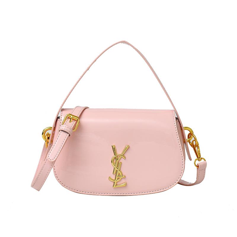 Retro Minimalistisk Texturerad Dam Lyxhandväska - Casual Axel- och Crossbodyväska