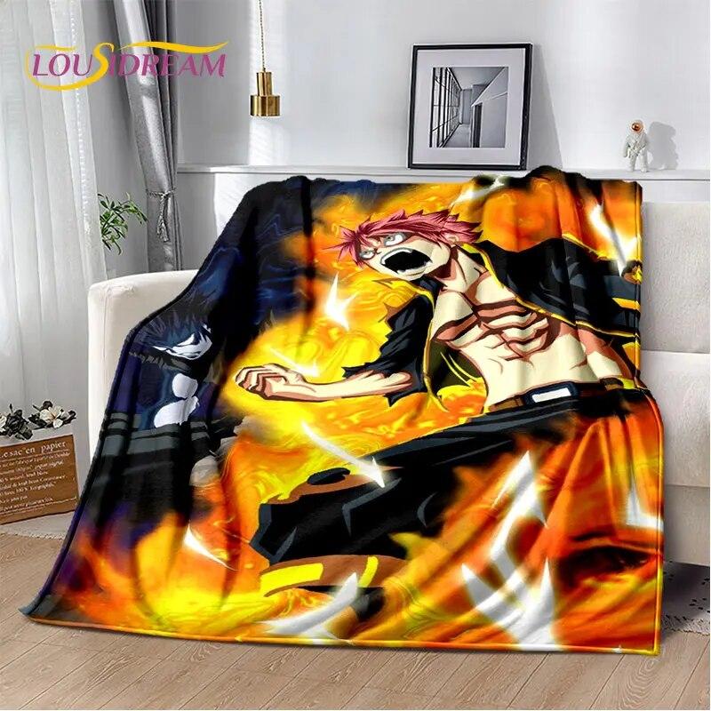 Fairy Tail Japan Anime Cartoon Soft Plush Blanket,Flannel Blanket Throw Blanket for Living Room Bedroom Bed Sofa Picnic Cove Kid