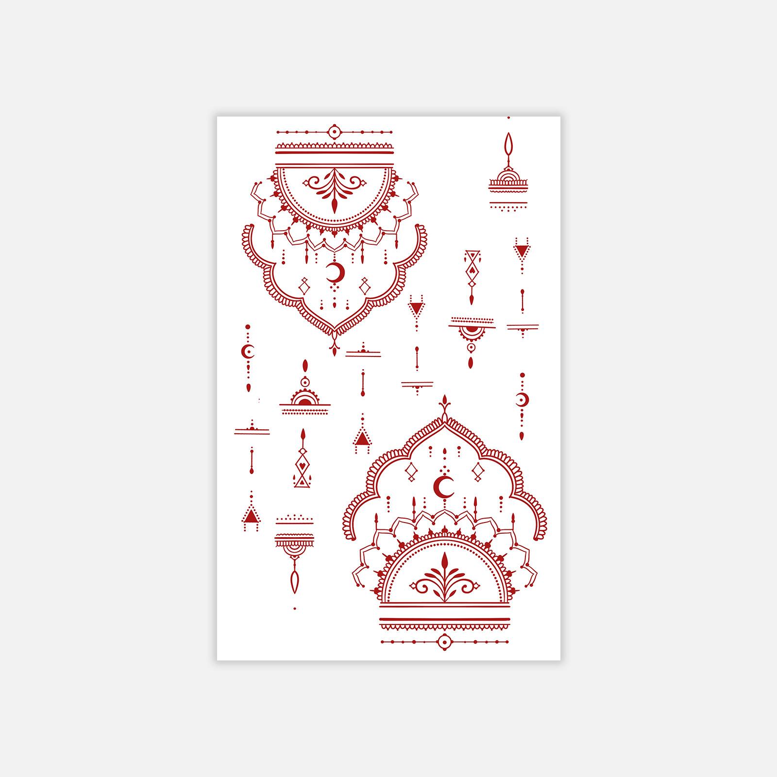 Gothic high-end sense of dark personality domineering python tattoo sticker 12*19