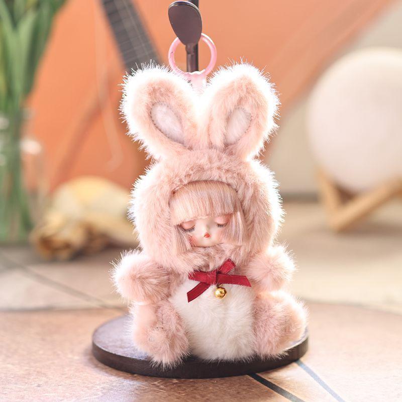 Plush Animal Keychain With Soft Crystal Plush For Kids And Adults