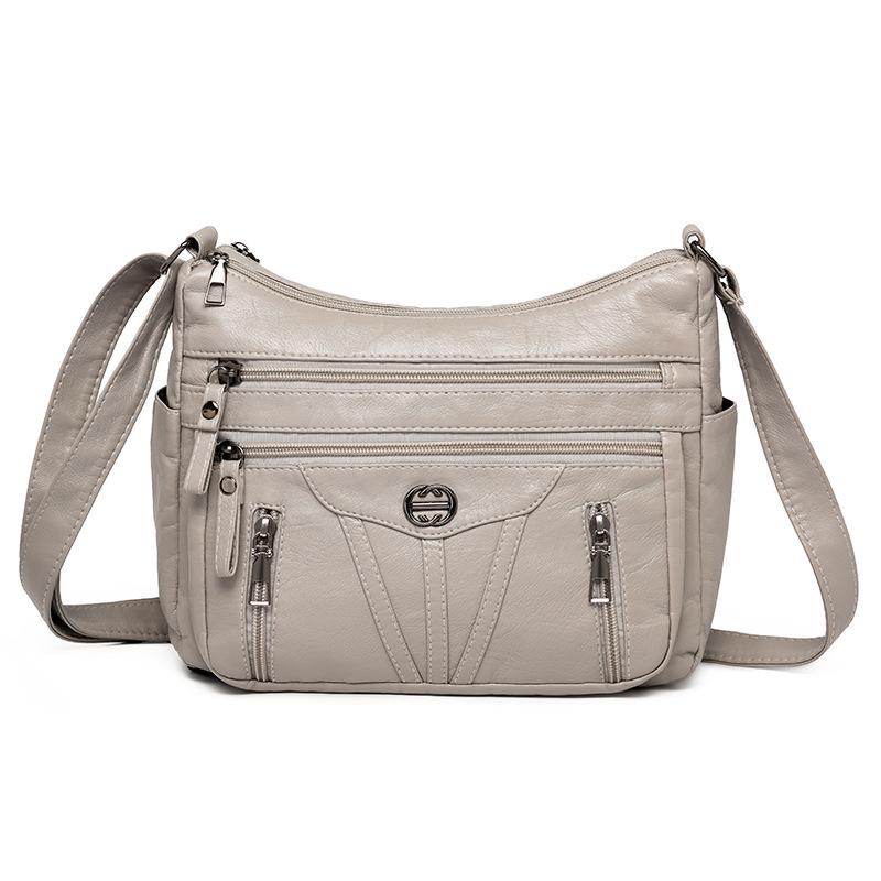 Versatile Leather Crossbody Shoulder Bag for Women - Large Capacity, Ideal for Commuting and Outings
