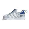 adidas Originals Superstar 360 Mesh Comfortable Shell Toe Durable Low-Top Walking Shoes Baby Shoes White Blue FX4930