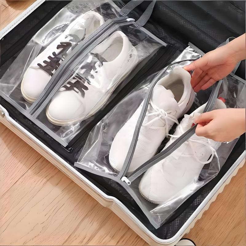Waterproof Transparent Shoe Storage Bags 12PCS Travel Organizer for Boots Slippers and Sports Shoes in Hotel