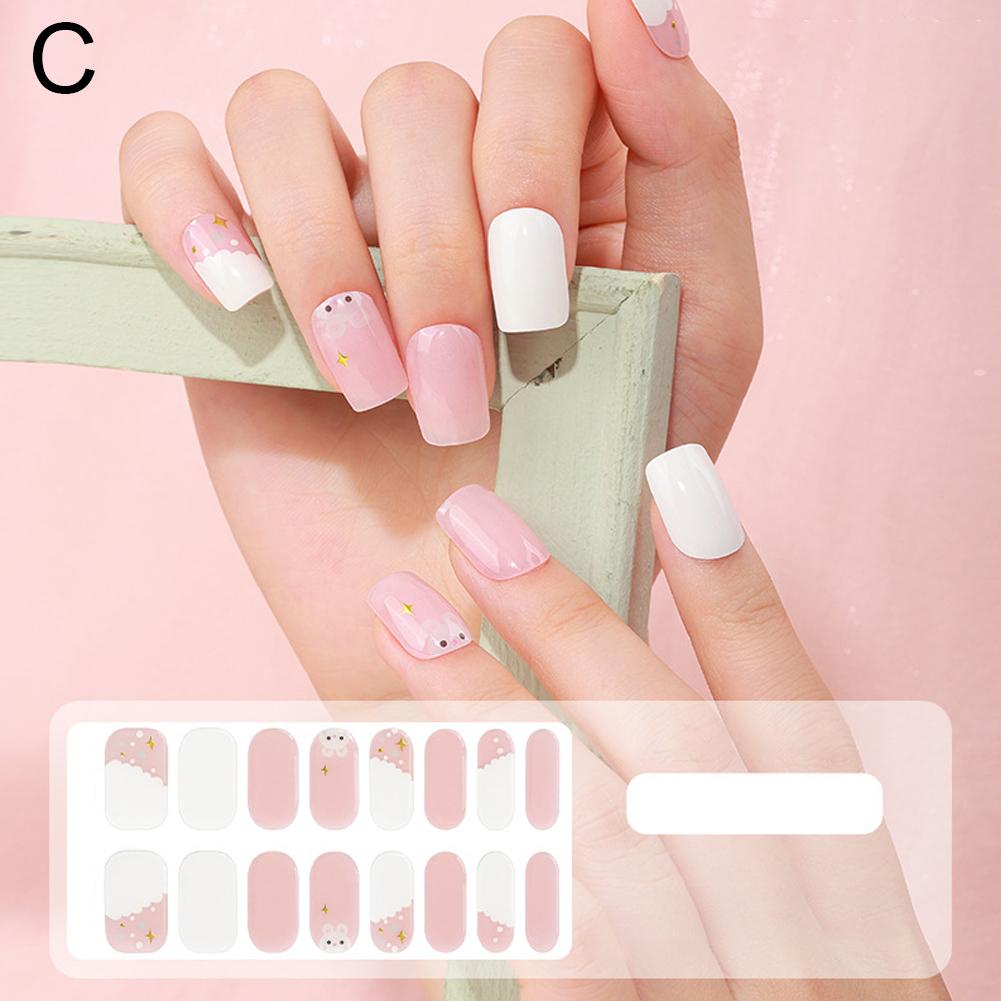 Nail Polish Novidades Designer Women Salon Nail Decals Sticker Pure Solid Tips Nail Self Set Co K7H2