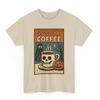 Spooky Coffee T-Shirt: Retro Comic Halloween Cafe Tee