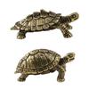 Estátua de tartaruga, ornamento de decoração de paisagem, jardim de fadas de cobre, tartaruga, decoração de bronze para escritório, presente para casa, mesa de trabalho