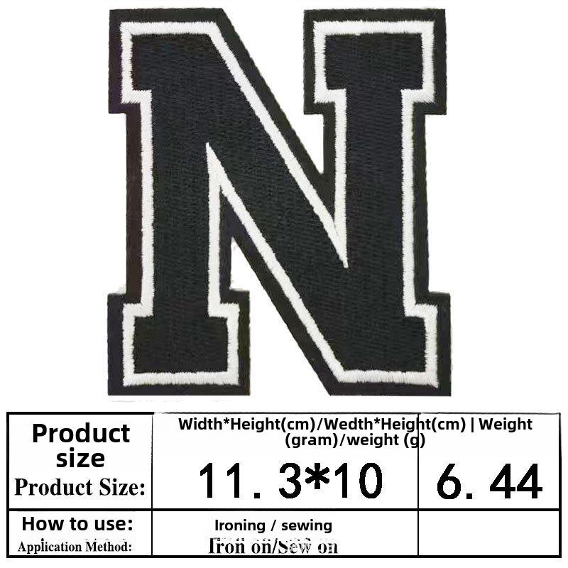 Embroidered Alphabet & Number Jersey Patch Armband Badge