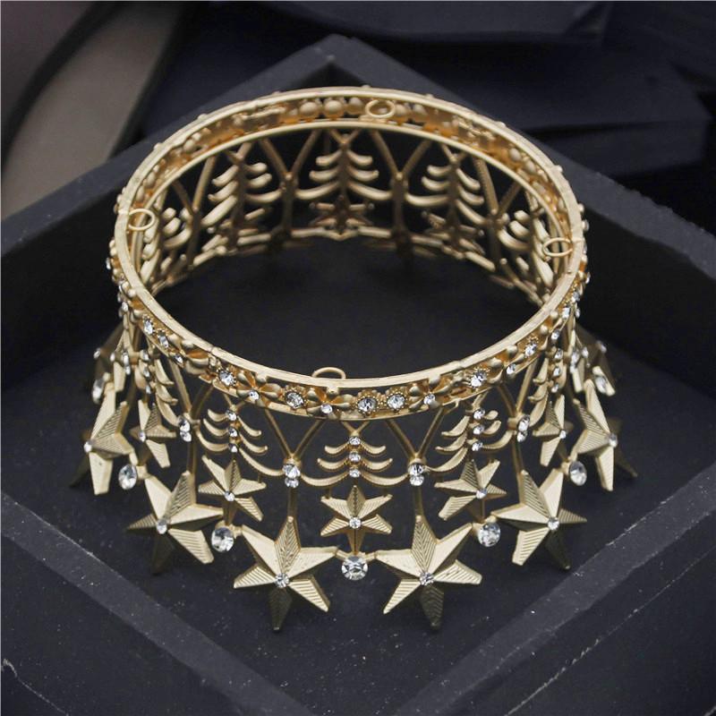 Ретро барокко Цветочная корона Матовые цвета Круглая диадема Выпускной вечер тиары — фото 6