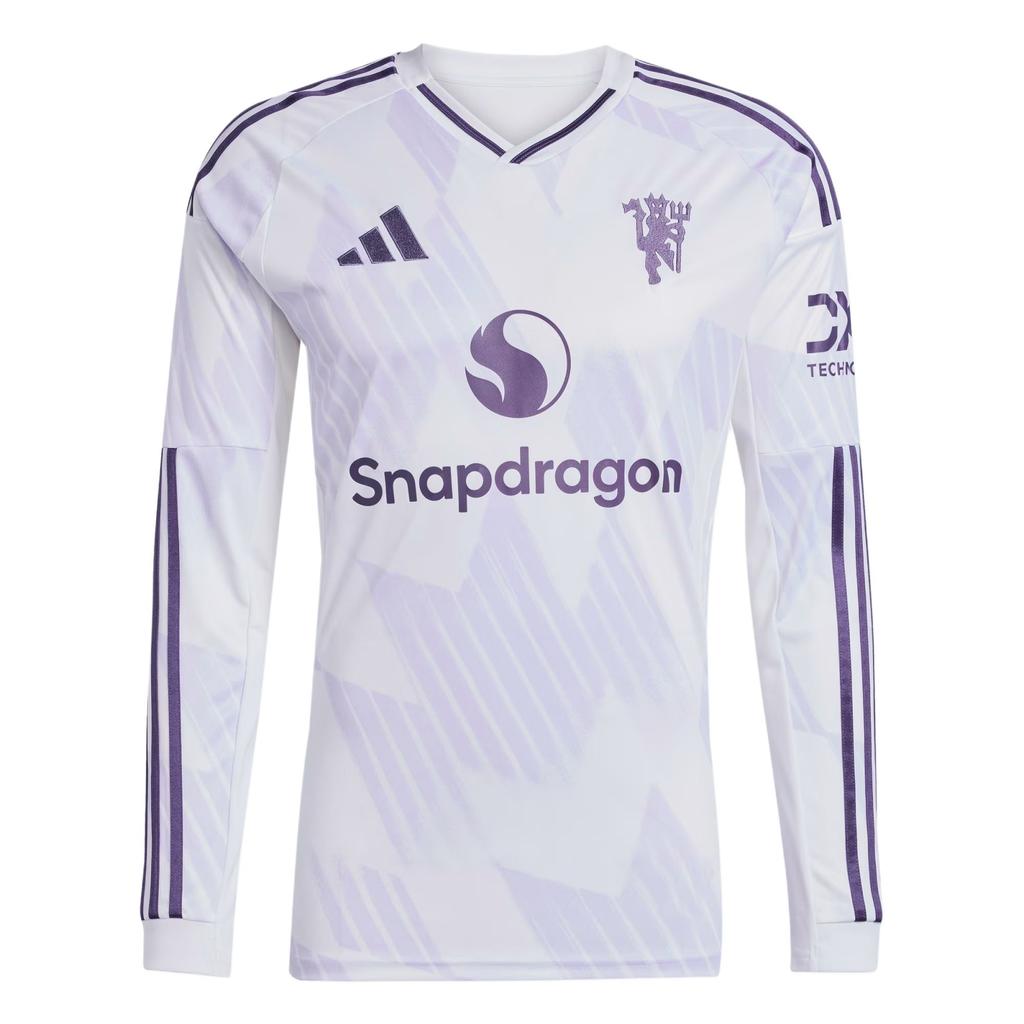 Adidas Aeroready Manchester United 25/26 Venkovní Střih Slim Posádkový výstřih Dlouhý rukáv Fotbalové tričko Pánské Topy JP3025
