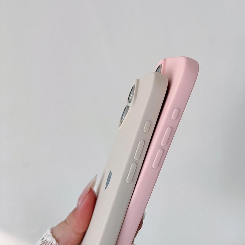 Love Candy Color Silicone Soft Case For iPhone 16 15 14 Plus 13 12 Mini 11 Pro Max Ultra Thin Matte TPU Back Cover Shell Caso