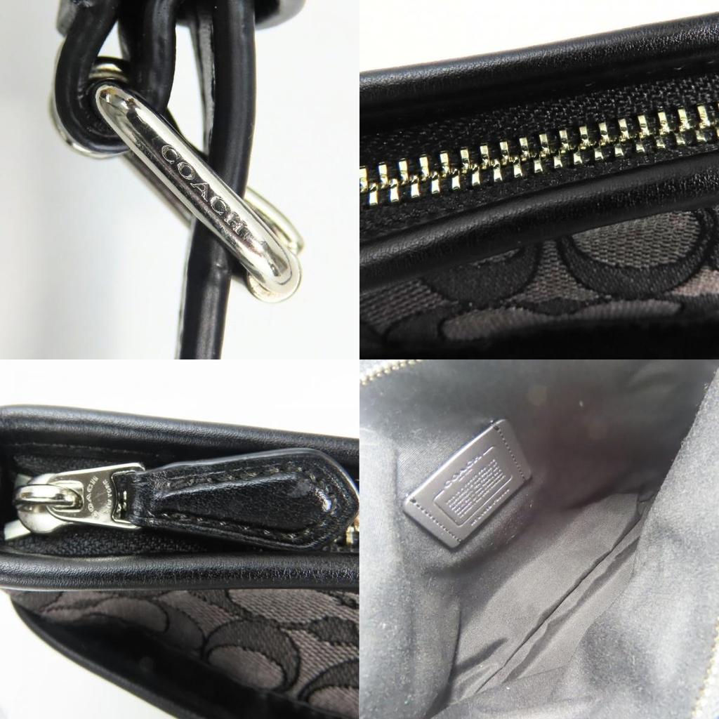 Used COACH Shoulder Bag F29960 Signature canvas/leather gray black casual