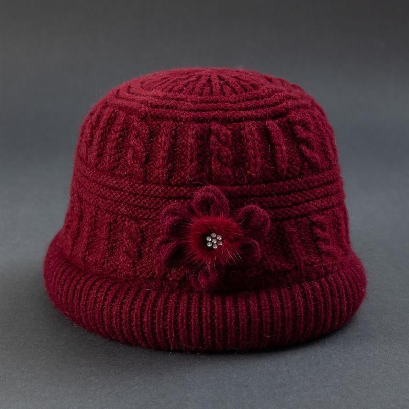 Women S Winter Warm Knit Scarf Hat Set For Middle Aged Moms