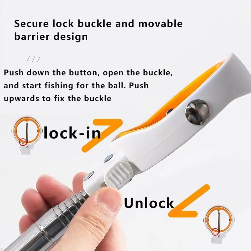 Locking Telescopic Golf Ball Retriever Adjustable Portable Golf Ball Catcher  Golfers