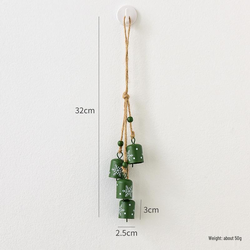NUCHI Iron Art Snowflake Bell String Hanging Ornaments for Christmas Tree Decorations