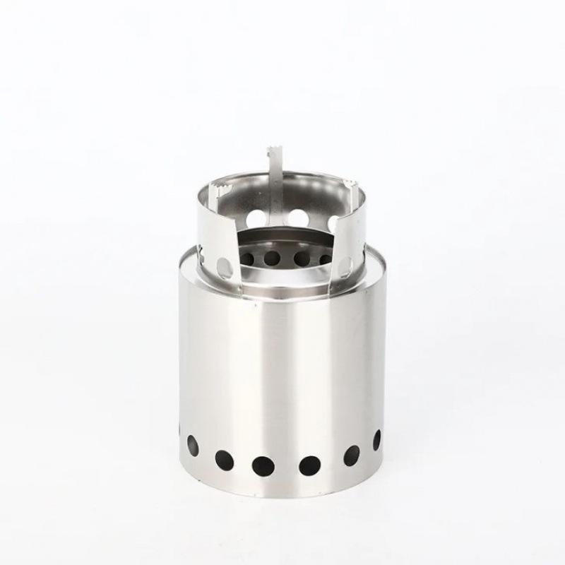 Portable Stainless Steel Folding Camping Stove - Smokeless, Windproof, Compact Outdoor Heater