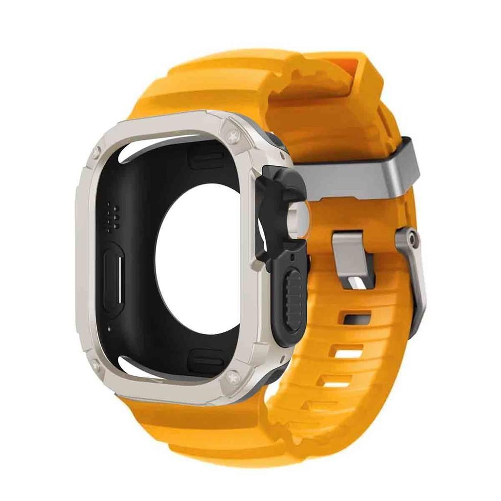 Silicone Strap+TPU PC Case For Apple Watch Ultra 3 2 1 49mm for iWatch Series 11 10 46mm band for Iwatch 9 8 7 6 5 4 45mm 44mm