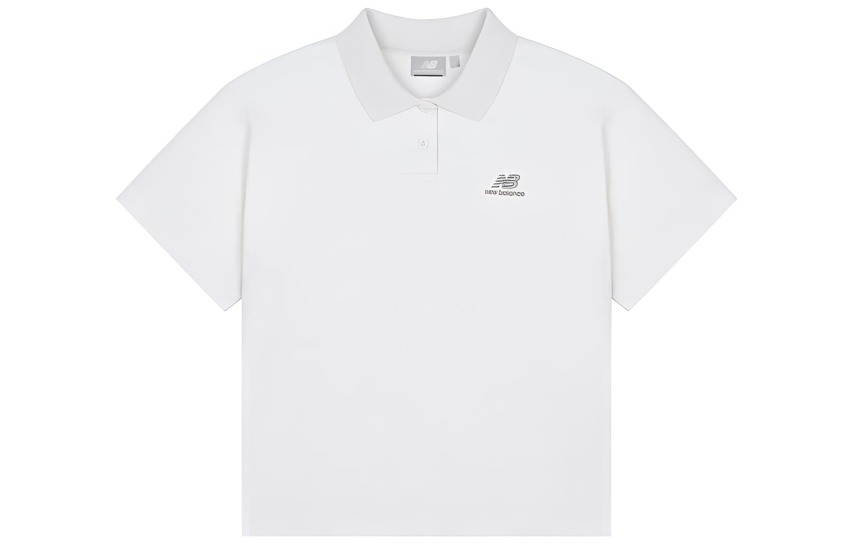 New Balance Polo Shirts Women s Gray Polo Collar Moderate Straight Fit 5FD24062-OA M