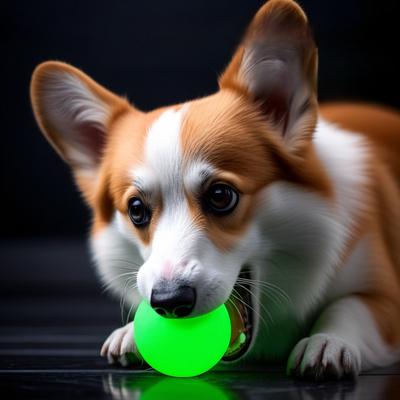 Pet Toy Ball - Highly Elastic and Luminous Dog Toy Ball - Dog Toy with Elastic Solid Ball That Won't Be Chewed Through
