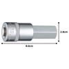 Tone Hexagonal 19mm Width HP4H-19 Socket, 12.7mm (1/2") Drive,