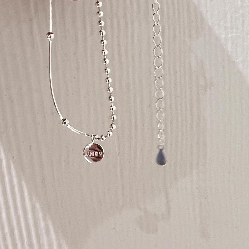 Sterling Silver Lucky Letter Ankle Bracelet for Women - Korean Simple Design, Versatile Gift for Students and Friends