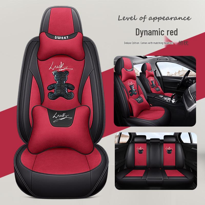 Cartoon Car Seat Covers for Beijing Hyundai Tucson, ix25, ix35, Sonata, and Sonata Eight - Tech Cloth Cushions