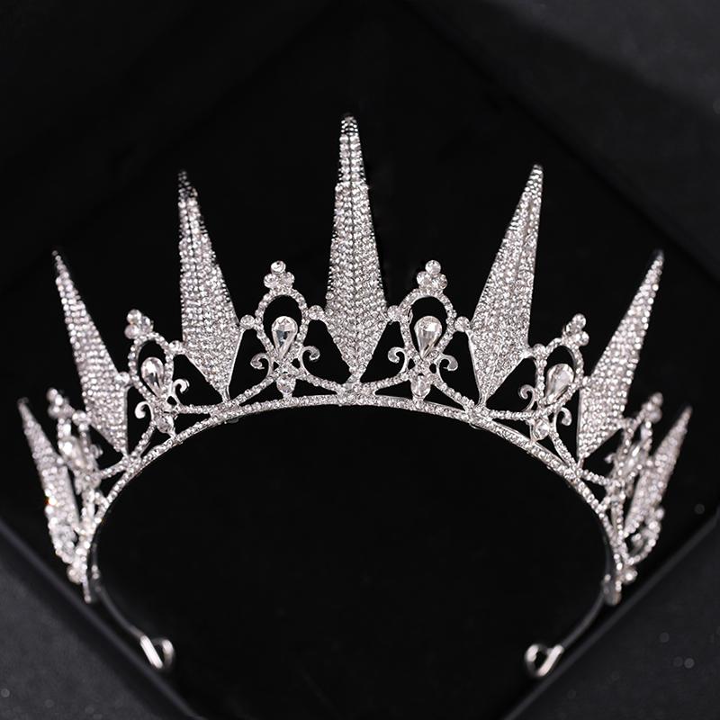Silberne Kristall Diademe und Kronen Haarreif für Damen Party Braut Hochzeit Haarschmuck Schmuck Krone Diadem Haarreif Geschenk