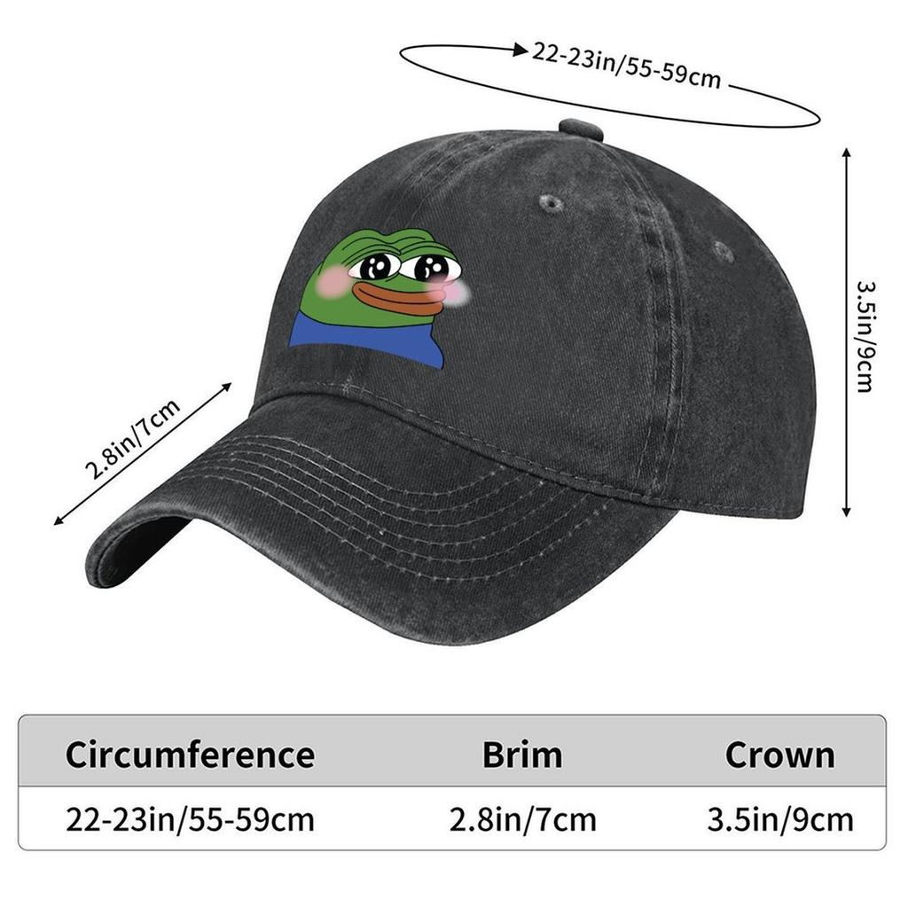 2026 PeepoBlush Emote High Quality Baseball Cap Sun Hat For Children Brand Man Cap Streetwear Hip Hop Golf Wear Men Women's