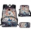 Set Zaino Scolastico CR7 per Bambini Tessuto Oxford Borsa a Doppio Scomparto con Tasca Frontale Astuccio Tracolla Ergonomico Dorsale