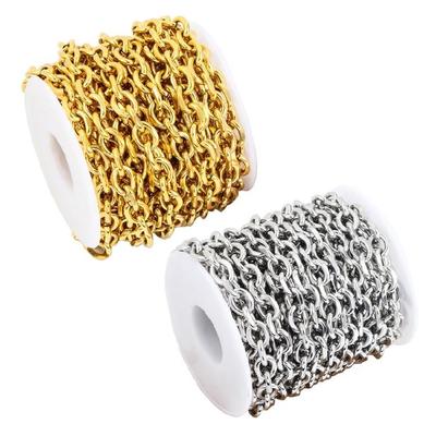 Chaîne en Acier Inoxydable de Qualité Professionnelle pour la Fabrication de Bijoux Chaîne Rolo en Gros pour Colliers et Bracelets Kits de Bijoux