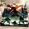 Attack on Titan blanket Flannel Blanket Soft Cozy Plush Throw for Sofa Bed Lightweight Home Decoration Outdoor camping
