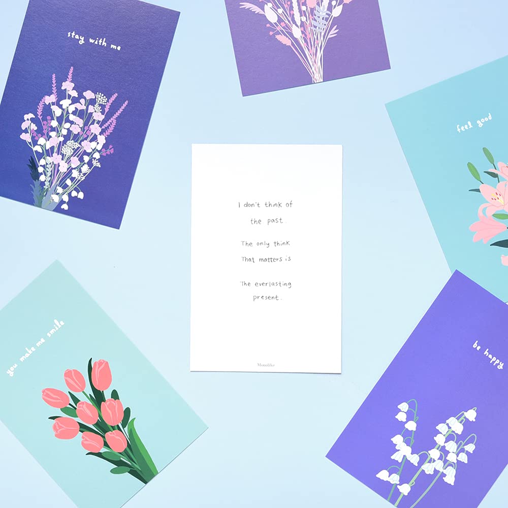 Monolike Flower for You Postcards 24 sets of emotionally designed postcards for daily beautiful rectangular postcards with a touch of and design