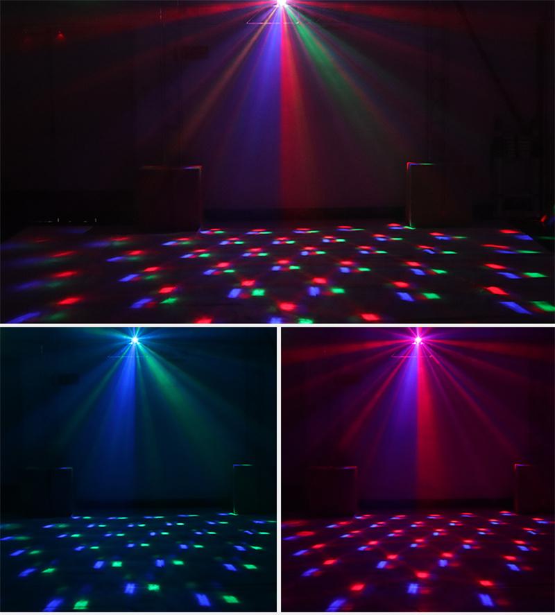 Mini DJ Disco Light Sound Activated Led RGBW Magic Ball Strobe Stage Effect Laser Projector Lamp for Dance Birthday Wedding Bar Xmas Partys